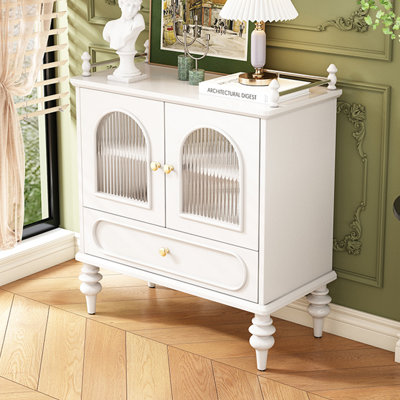 Vintage Roman Pillar Light Luxury Accent Cabinet