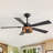 Ceiling Fans With Lights And Remote, 48 Inch Farmhouse Rustic Ceiling Fan For Bedroom Living Room, Black Outdoor Ceiling Fans With Caged Lights Chandelier, Reversible 5 Blades