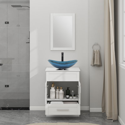 Meuble-lavabo autoportant avec lavabo
