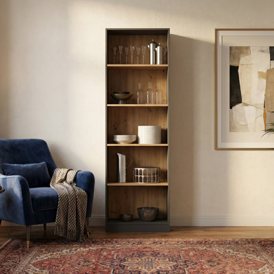 Paridhi Solid Wood Standard Bookcase - Tall Freestanding Book Shelf for Living Room, Study and Bedroom, Wooden Shelving Unit Book Case