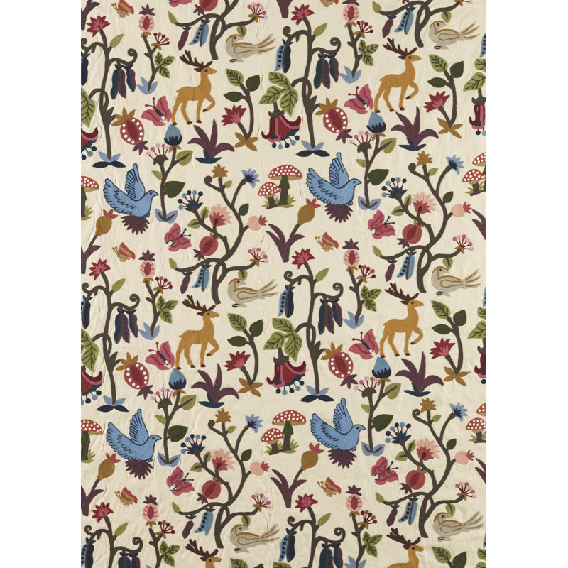 Forest of Dean Fabric, Mulberry/Multi