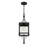 Raeburn 1-Light Outdoor Hanging Lantern in Matte Black and Weathered Brushed Brass