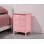 Table de chevet 3 tiroirs rose Lurne-1957290191