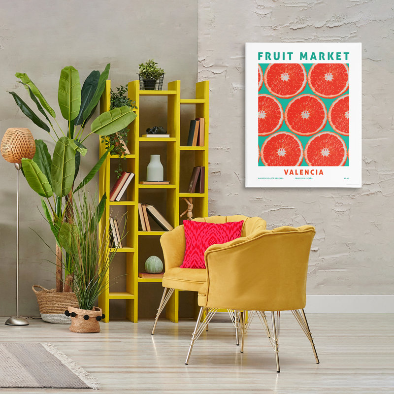 «Fruit Market», art mural sur toile de pamplemousse par Reinders, H 40 po x l 30 po