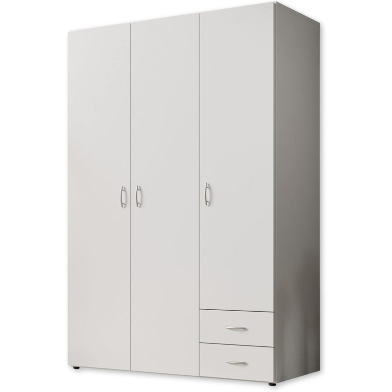Manufactured Wood Wardrobe, White