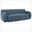 Canapé d'appoint incurvé minimaliste 3 places 81,5 po Sofas Polyester | Bleu foncé-465279186