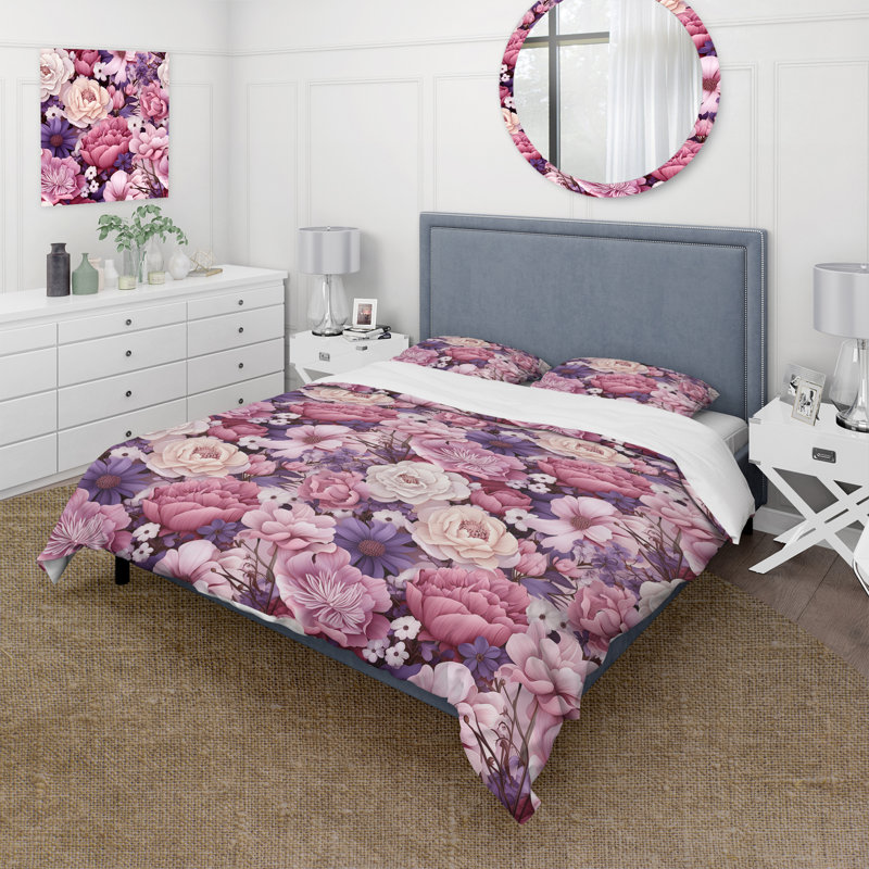Ensemble de housse de couette Spring Spring, Housse de couette simple + 1 taie décorative stan