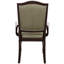 2 fauteuils en cerisier foncé avec sièges et dossiers rembourrés, garniture cloutée, fauteuils en bois avec accoudoirs pour 2 personnes, dossier en tissu