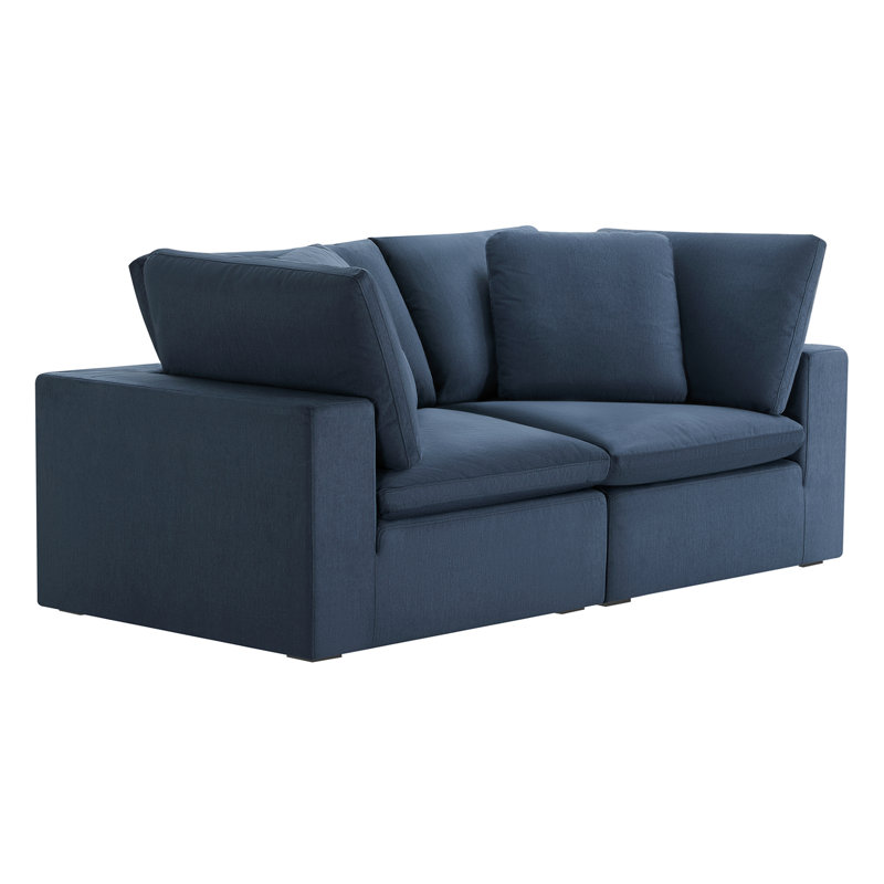 Canapé modulaire 2 pièces Calana Luxe, Marine, 2 pièces