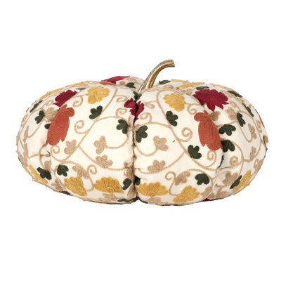 12 INCH EMBROIDERED PUMPKIN
