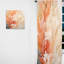Deo rose et blanc Coastal Coral Collage VII - rideau en velours nautique - obscurcissant - 1 panneau-1003148664