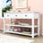 Exton Mid-Century Console Table with Storage Drawers and Open Shelves-325628263