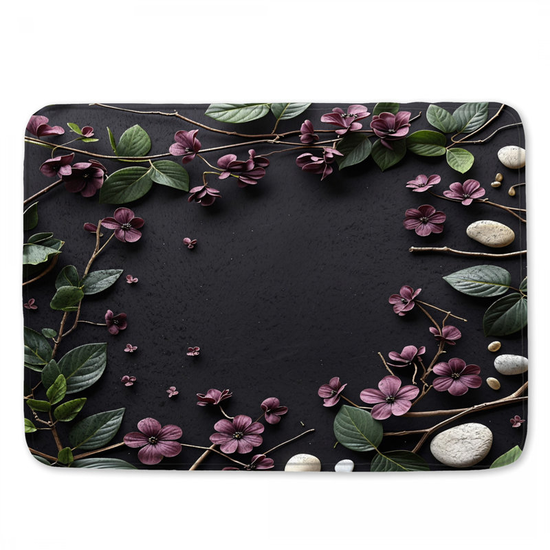 Tapis de bain mauve, L 34 po x L 21 po