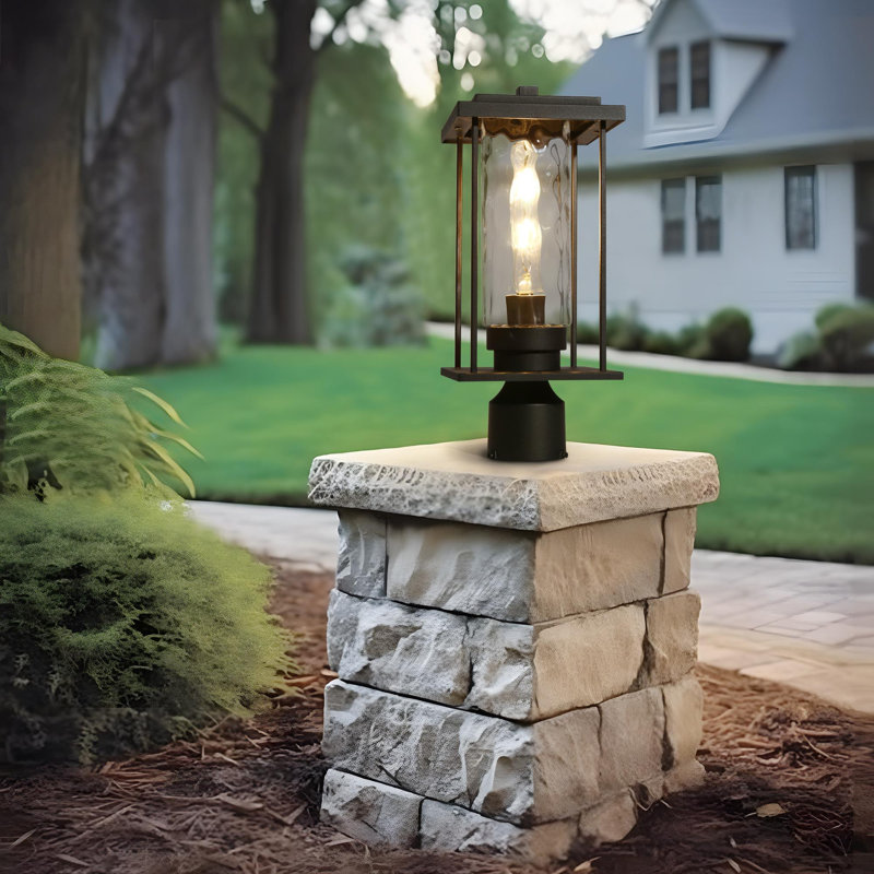 Dekotah Black Lantern Head Post Light, Compatible with 3" Fitter Post Mount