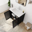 Meuble-lavabo autoportant de 30 pouces avec lavabo en céramique, tablettes réglables et structure en acier durable pour les salles de bain modernes-116332743