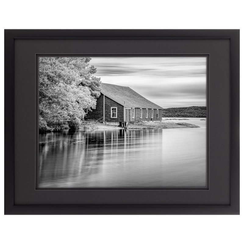 16" x 20" Black Wood Floating Wall Frame