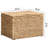 Heavy-duty Water Hyacinth Wicker Storage Trunk with Metal Frame