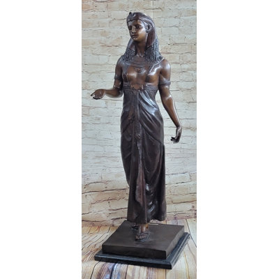 Cléopâtre statue égyptienne statue de bronze sculpture égyptienne 34 "x 11"