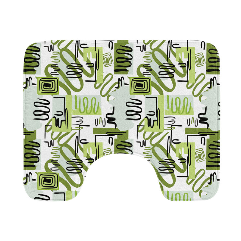 Tapis de salle de bain abstrait en U 20 po