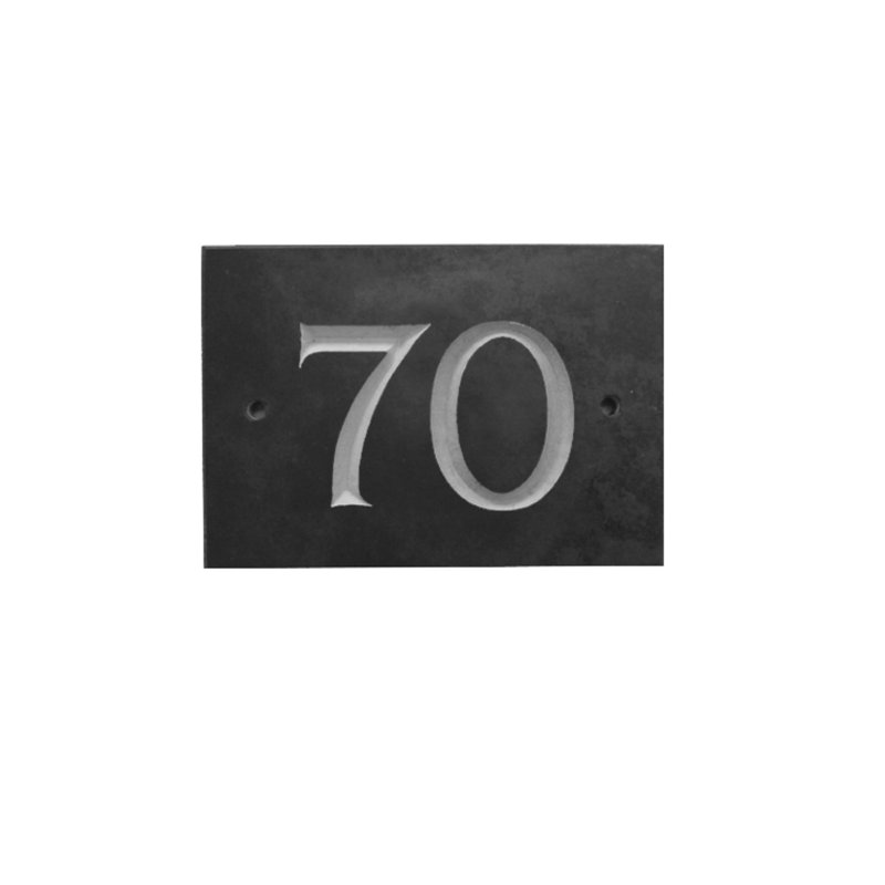 Odacia 10cm H Stone House Number, 70, Black