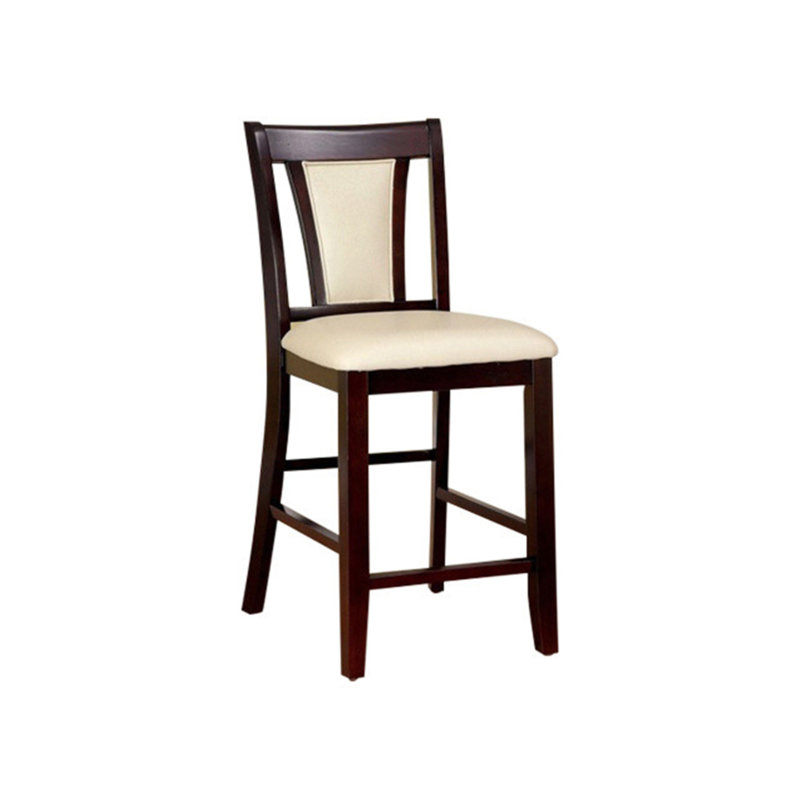 Chaise de salle à manger rembourrée en bois Brucelyn