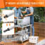 Table basse en acier inoxydable 24 po x 36 po avec 2 tablettes, facile à nettoyer et durable pour le garage de la cuisine