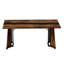 70.9" Rectangular Waterproof Dining Table, Rustic Brown+Black, Adjustable Legs For Stability, 330 Lbs Load, Easy To Clean, And Steel, Ideal Home Kitchen Load Brown Black, Assemble, Perfect Office