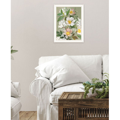Walk Humbly Floral Framed Wall Art for Living Room, Home Wall Décor By House Fenway