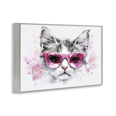 «Cool Cat» avec lunettes de soleil, estampe numérique, design par LSR Creative Studio