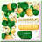 Vibrant Green Hanging Paper Fans & Leaves