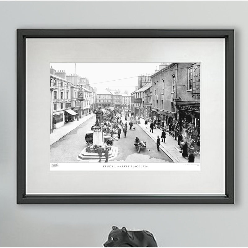 Kendal, Market Place 1924 by Francis Frith - Single Picture Frame Print, 28cm H x 36cm W x 2.3cm D