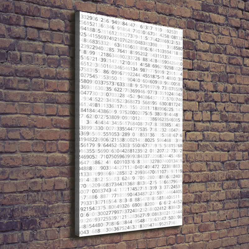 Binary Code - Wrapped Canvas Print, 140cm H x 70cm W