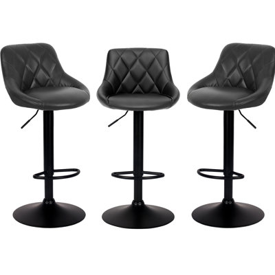 Jackson Swivel Upholstered Adjustable Height Counter Stool with Metal Frame