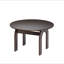Table de salle à manger extensible de 51,2 po en bois massif, convertible de forme ovale à ronde avec finition noyer, pieds robustes en forme d'arche et abattant, table de cuisine de ferme pour petits espaces, assemblage facile