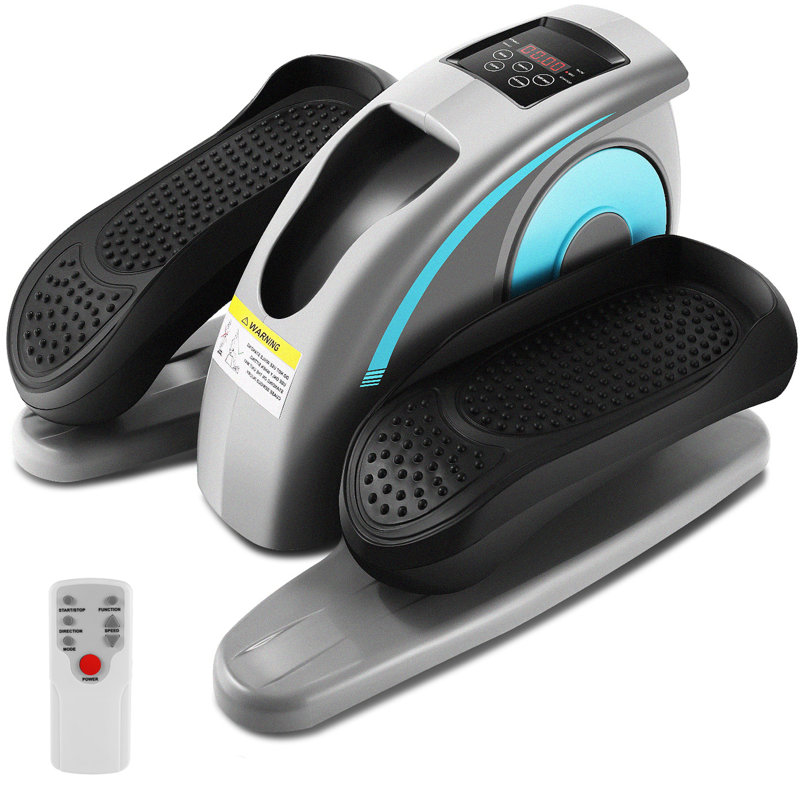 Electric Under Desk Elliptical Machine,Ellipse Leg Exerciser,Seated Pedal Exerciser, Grey