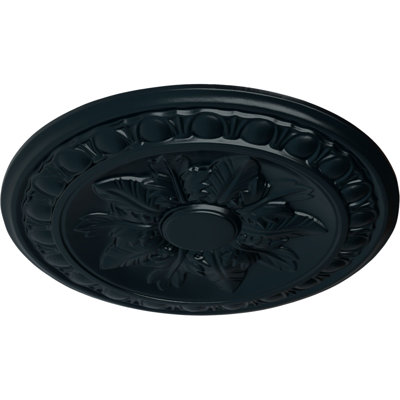 Médaillon de plafond Endurathane Luton, P 15 3/4 po x P 5/8 po (convient aux auvents jusqu'à 1 1/8 po), finition or vert peint à la main