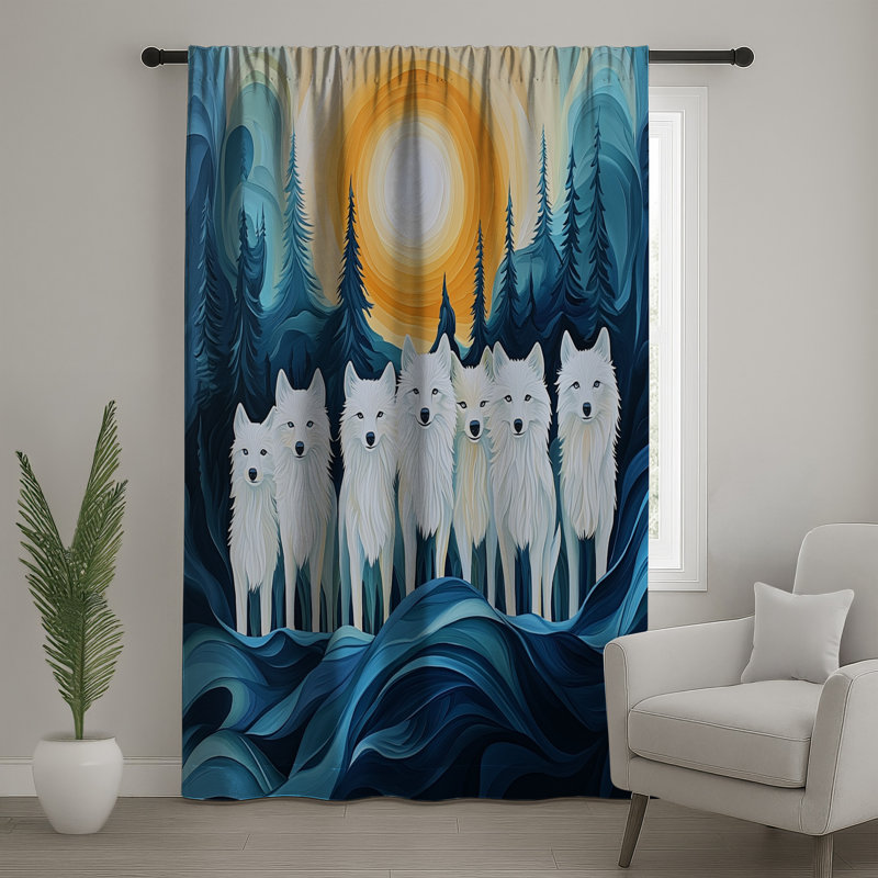 Rideaux loups, voilages et rideaux loups - 1 panneau, 50 po x 92 po - 1 panneau, Transparent
