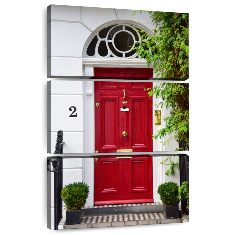 Porte géorgienne Lilie Red, H 32 po x l 20 po