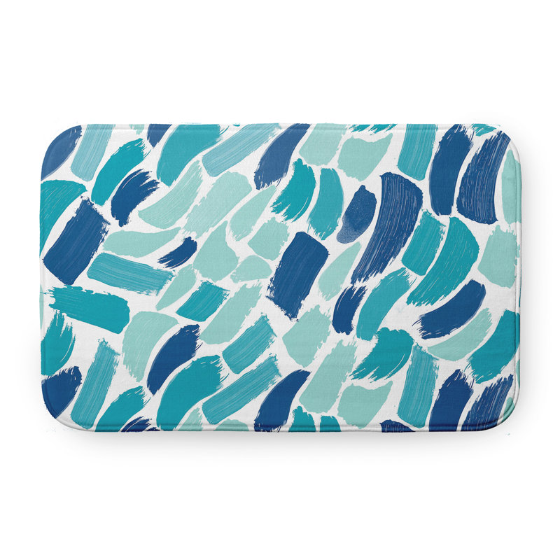 Tapis de bain, Bleu, L 21 po x L 34 po