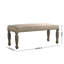 Banc rembourré brun clair rembourré brun clair avec joli siège à garniture cloutée et magnifique