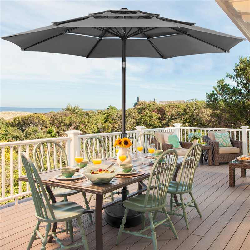 324cm Tilt Market Parasol, Grey