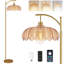 Lampe sur pied en verre beige