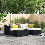 Felicity Rattan 3 - Sofa Set with Cushions