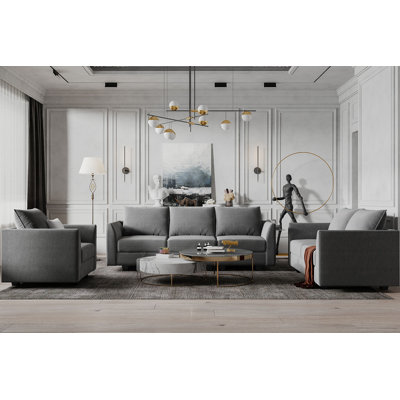 Nikitas 3-Piece Polyester Blend Sofa Set