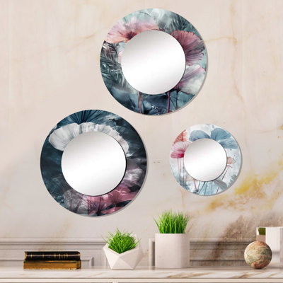 Miroir mural rond en aluminium Pucci
