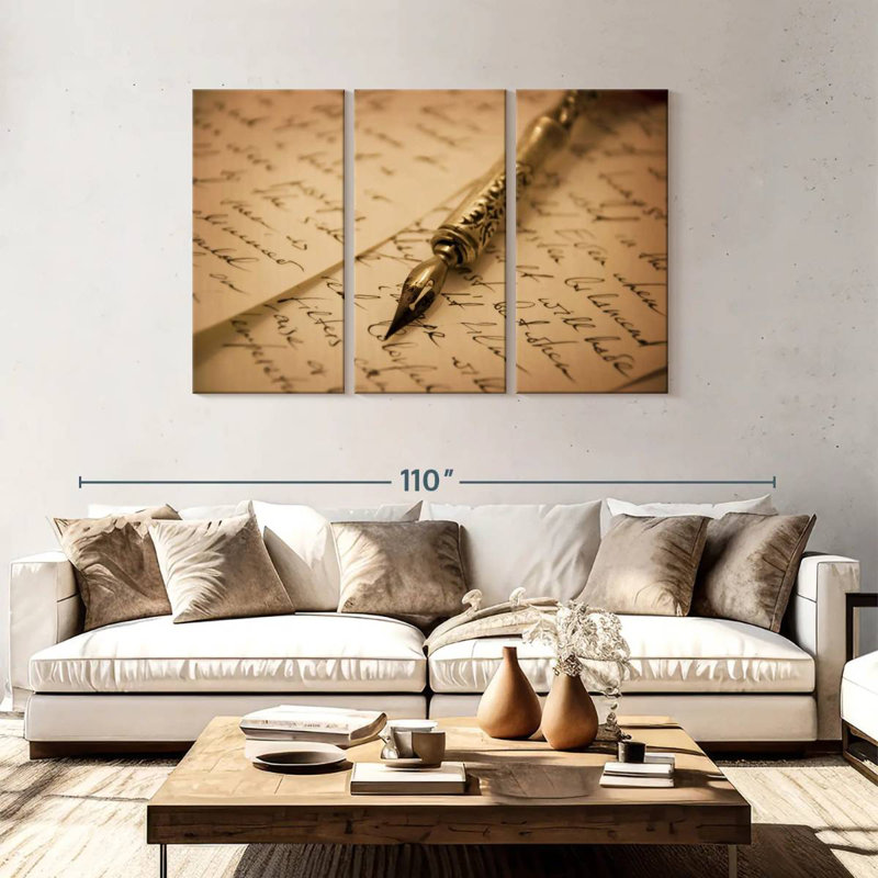 Senne Antique Letter Writing, 48" H x 74" W