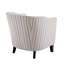 Fauteuil demi-tonneau rembourré à rayures