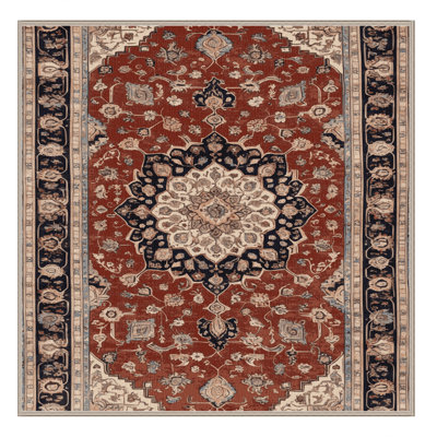 Machine Washable Persian Beige Area Rug