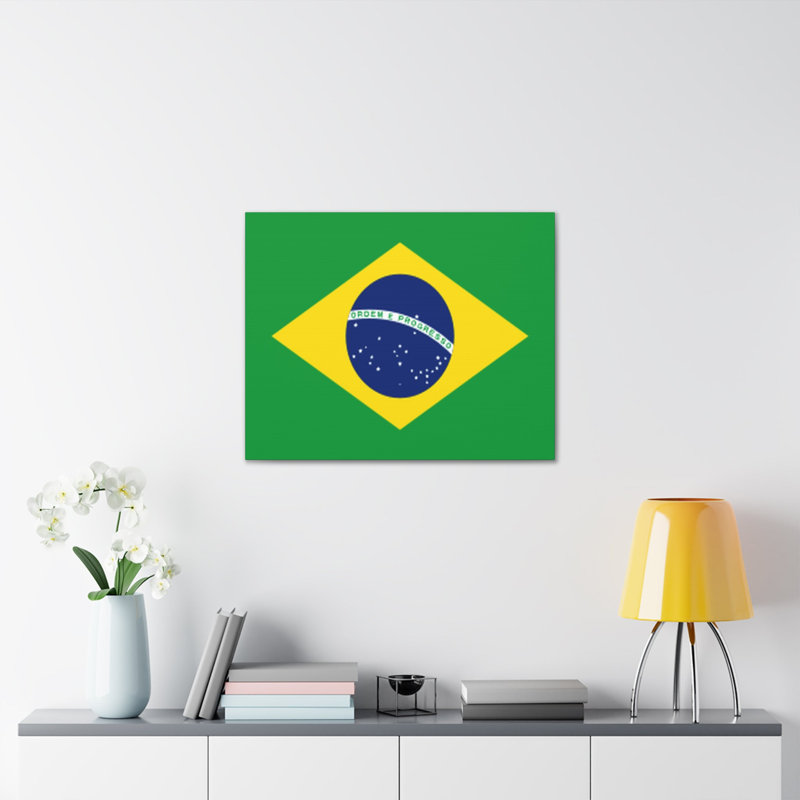 "Drapeau du Brésil" sur toile, H 24 po x l 30 po