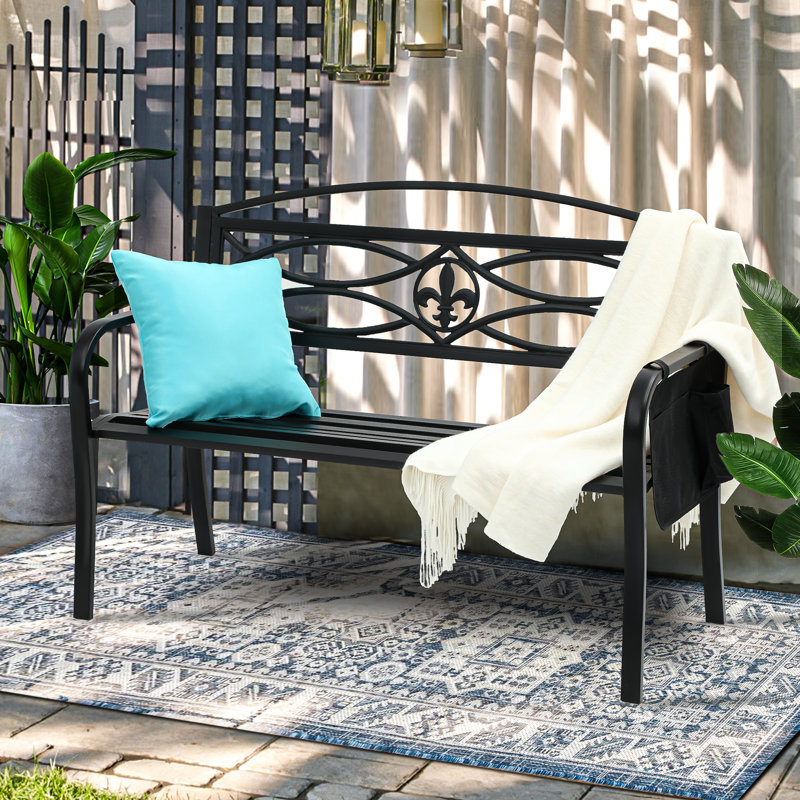 Banc de jardin en acier Jurnee
